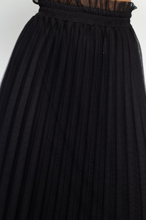 SIMONE PLEATED SKIRT (BLACK)