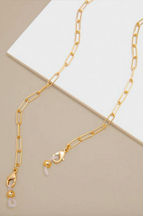 Paperclip Convertible Mask Chain (18k Gold Plated)
