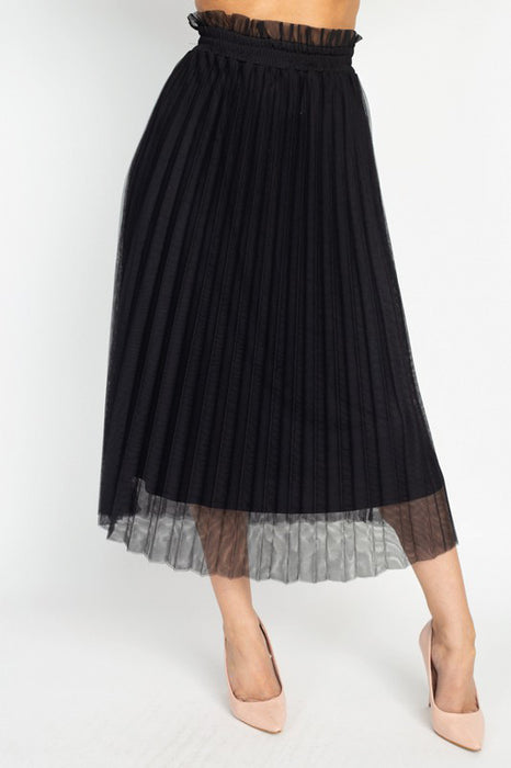 SIMONE PLEATED SKIRT (BLACK)